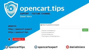 Customers to CSV OpenCart