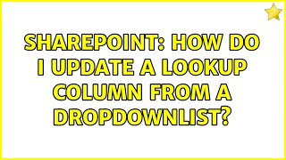 sharepoint: how do i update a lookup column from a dropdownlist?