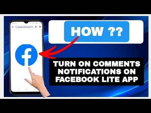 How to Turn On Comments Notifications on facebook Lite App - YouTube