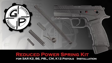 Reduced Power Spring Kit Installation for the SAR USA K2, B6, B8l, CM, K12 Series of Pistols