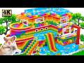 How To Build Mini Luxury Villa With Rainbow Slide Water For Pet