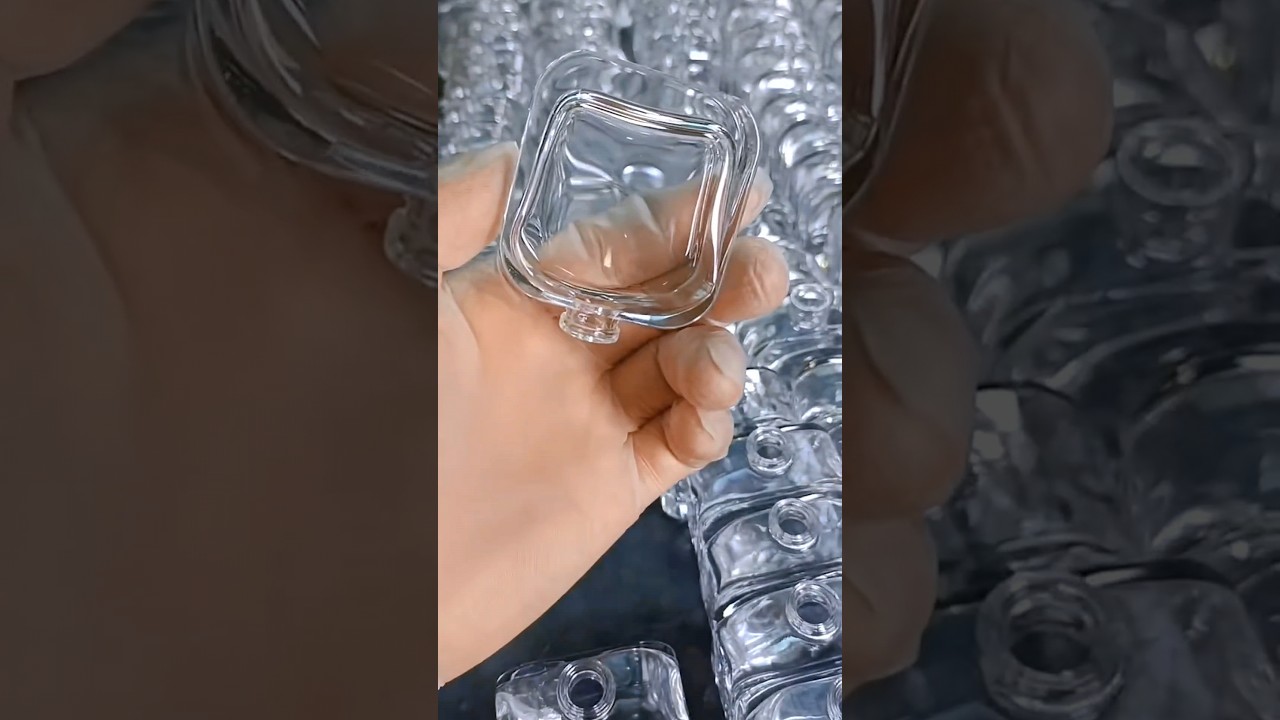 How bright are the hand-polished glass perfume bottles? 