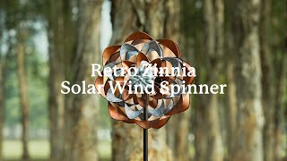 Retro Zinnia Solar Wind Spinner