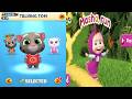 Talking Tom Gold Run vs Masha and the Bear Run Gameplay 