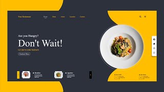 Easy Full Screen Restaurants Landing Page Using HTML & SCSS