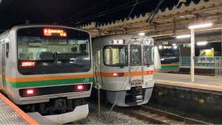 小田原城！御殿場線普通山北行き313系2563GV7と湘南新宿ライン快速籠原行きE231系2858YS-05+快速前橋行きE231系K-41、普通沼津行き313系2565MN4がJR国府津駅を発車！