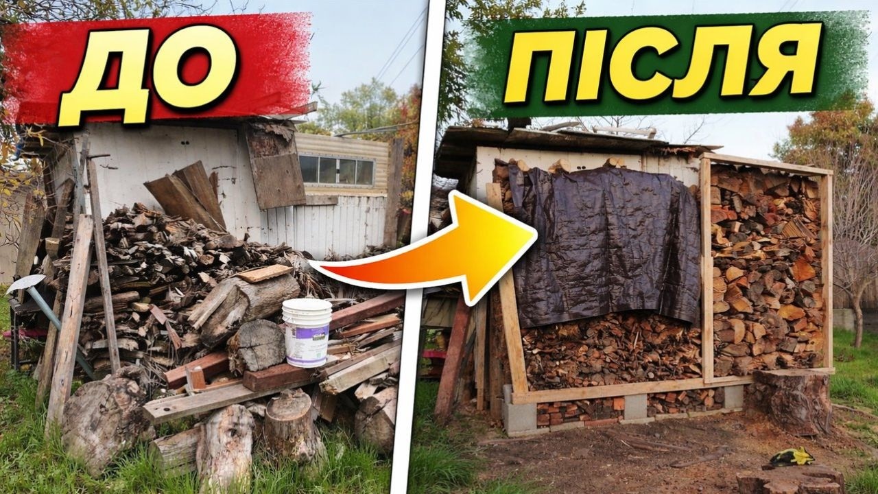 Дровниця своїми руками