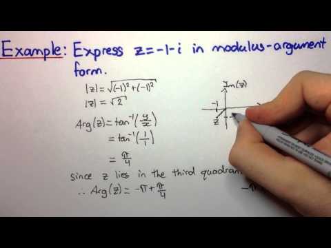 HSC Maths Ext2: Complex Numbers - Changing to Modulus-Argument Form