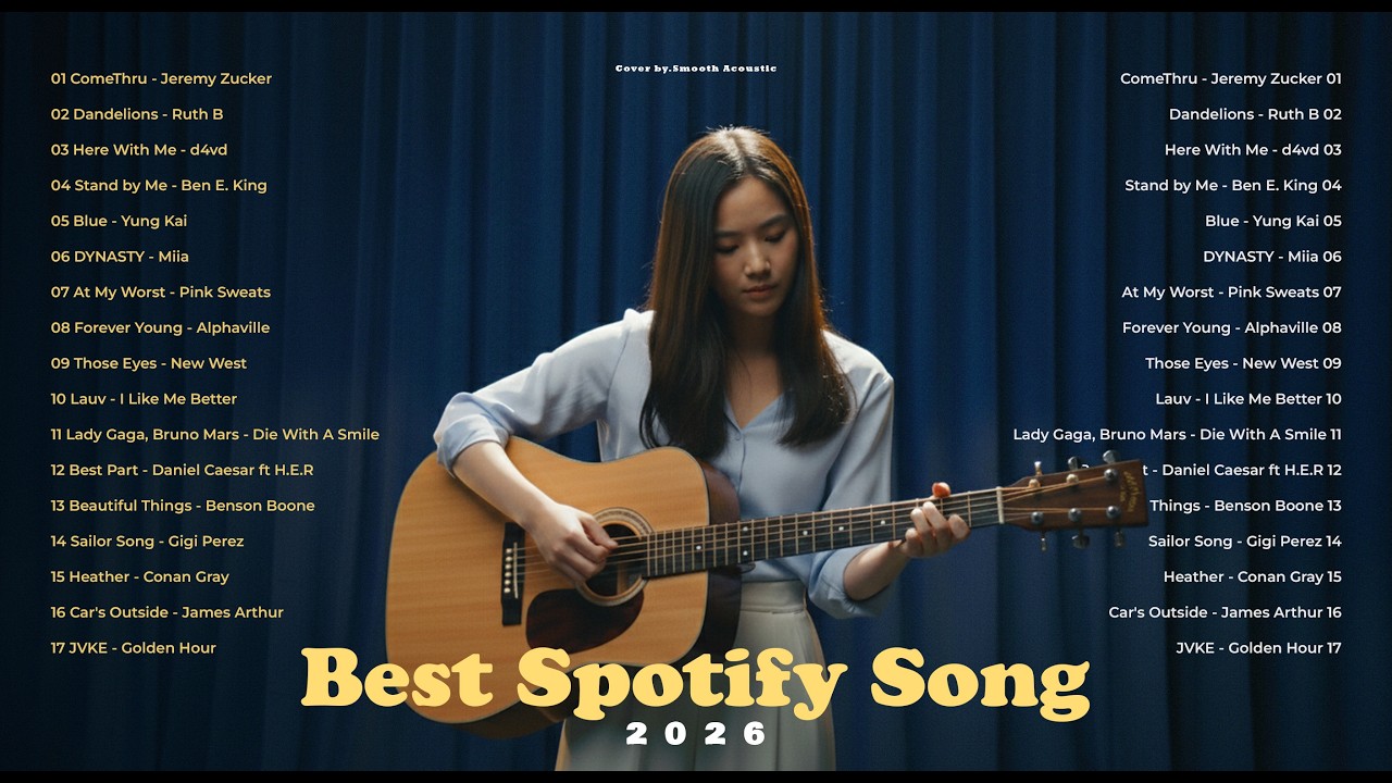 Best Spotify Song 2026🔥🎵| Acoustic Cover Love Song | Comethru, Dandelions, Here With Me