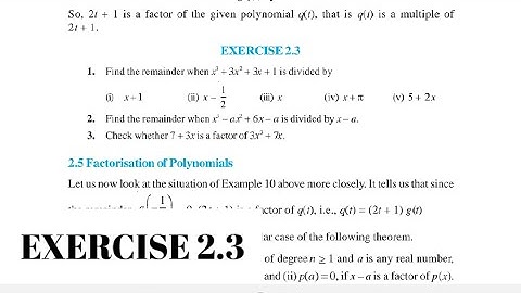 NCERT - Class 9th | Mathematics- Polynomials | Detailed Solution | Exercise 2.3 |  Krish Bhutani