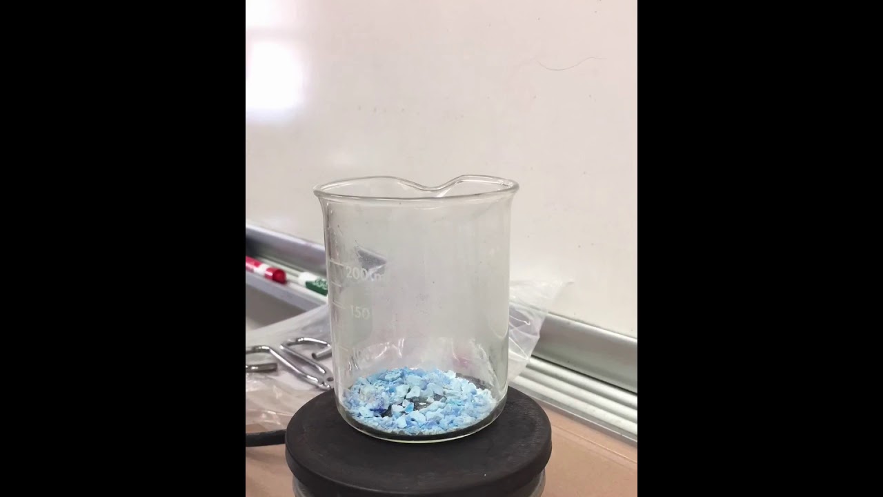 Blue Vitriol Heating In Chemistry Class (timelapse) YouTube