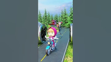 spider-man obstacle course masha and the bear talking tom #shorts #minecraft