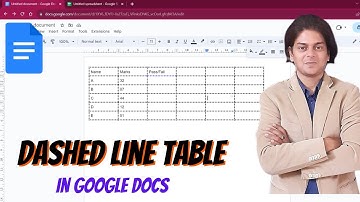How do you create a table with dashed line borders in Google Docs?
