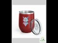 Colorful Demon Wine Tumbler, Cute Wine Cup, Fun Travel Mug, Unique Gift, Halloween Party Drinkware