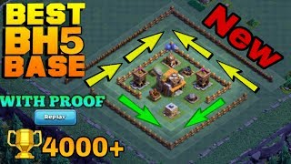 BUILDER HALL 5 (BH5) BASE LAYOUT COC | BEST BH5 TROLL BASE WITH REPLAY PROOF | CLASH OF CLAN