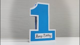 1st Birthday Card for Baby Boy - Birthday Card Making