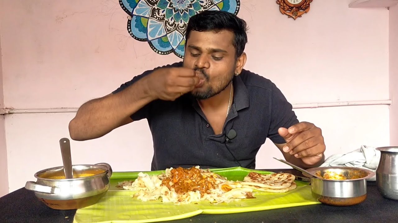 💢 request video🙏🏻 parottaeating 😍🤤 #pandithurai #food #suvaiyaithedi #foodie#lunch#foodlover#chicken