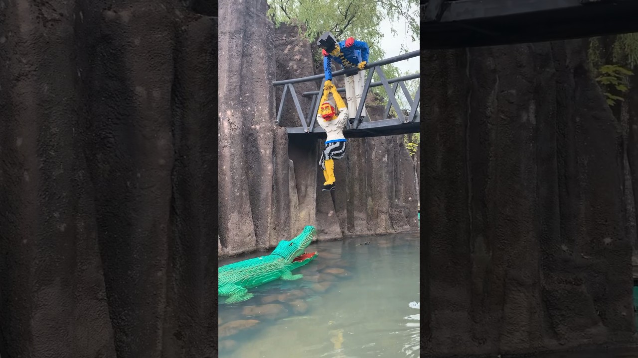 Lego Crocodiles and a Real Alligator 