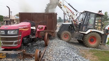 Mahindra yuvo and new jcb machine working on railway track | All about Tractors and Jcb