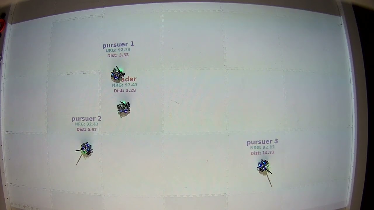Pursuit-Evasion Domain in Robotarium: Demonstration of a Simple Game of Pursuers Vs Evaders