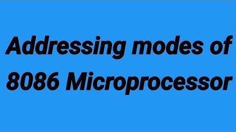 Addressing modes of 8086 microprocessor/in Telugu/MP/ECE/diploma/B.tech/hasmaika
