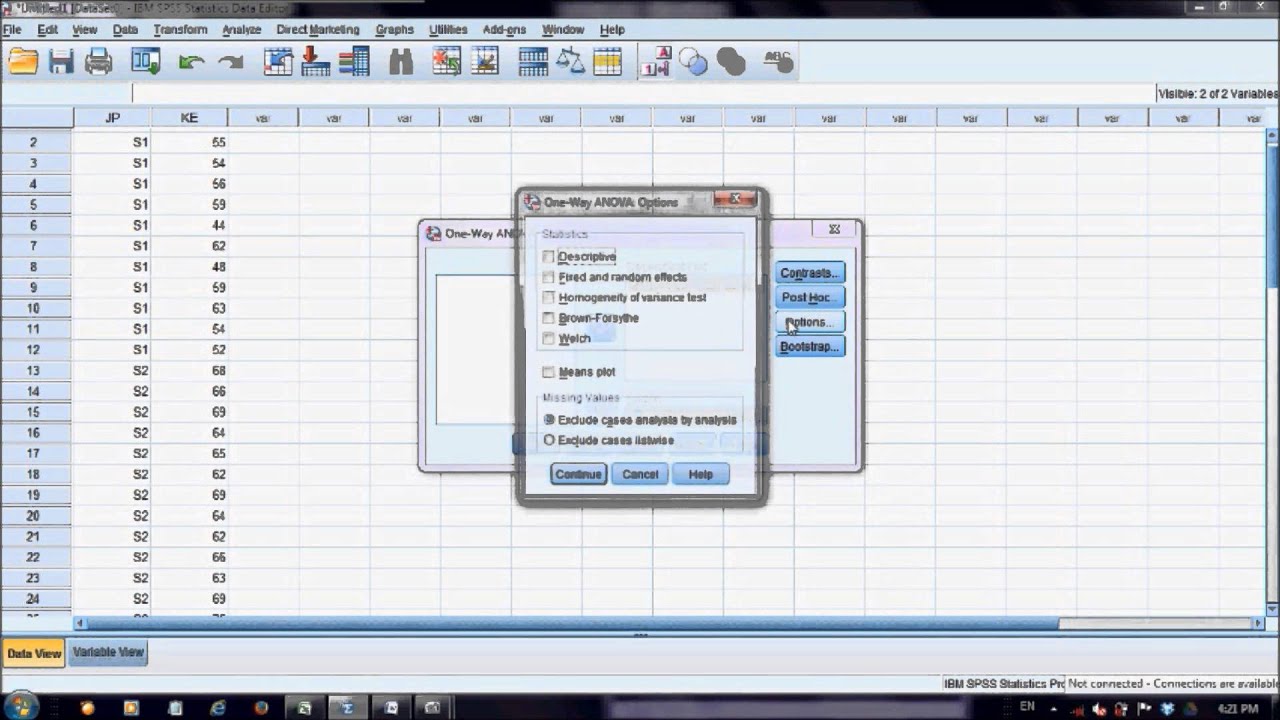 video tutorial one way anova menggunakan SPSS 20 - YouTube