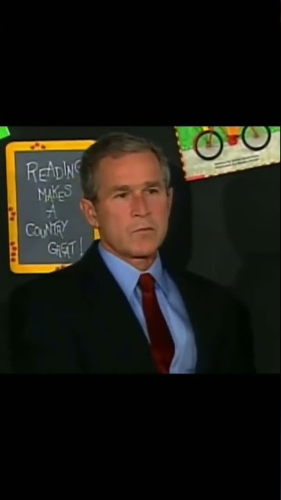 The reaction of former US President George Bush to the moments of the September 11 attack