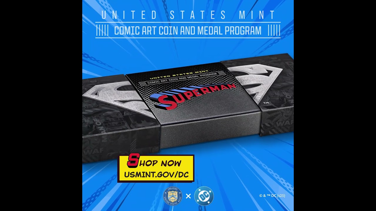 Comic Art 2.5 Ounce Silver Medal – Superman™ | U.S. Mint