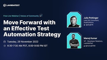 Voices Of Community | How To Create A Test Automation Strategy💯| Webinar Teaser | LambdaTest
