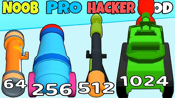 NOOB vs PRO vs HACKER vs GOD in Merge Gun Run New Weapons Gameplay