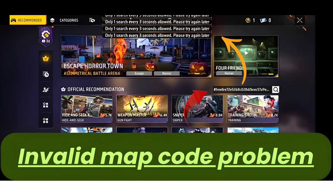 HOW TO FIX INVALID MAP CODE ISSUE IN FREE FIRE Invalid Card Problem how-to-fix-invalid-map-code-issue-in-free-fire-invalid-card-problem