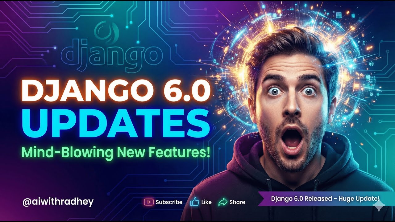 Django 6.0 Is a Game-Changer: Background Tasks + Partials - YouTube