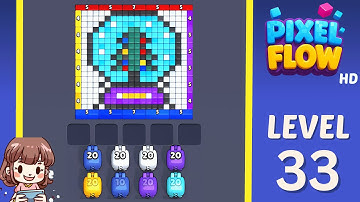Pixel Flow Level 33 Solution Walkthrough
