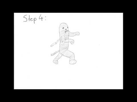 How to draw a mummy (step by step) easy - YouTube