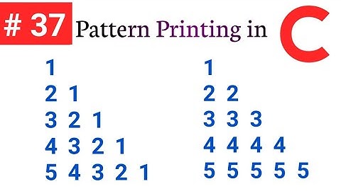 Print Right Angled Triangle Pattern in C | Pattern Program Tutorial in C | Pattern printing in C