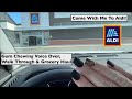 Asmr aldi walkthrough  gum chewing whispered voice over  grocery haul at end  asmr in public