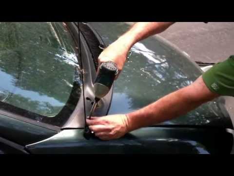 How to clean a clogged windshield drain.