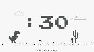 🦖 30-Second Dinosaur Timer | Kids Brain Break Countdown ⏱️
