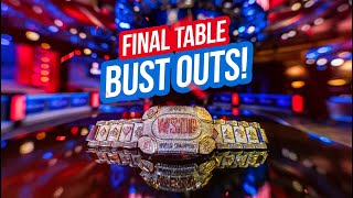 WSOP 2021 | The World Series Of Poker Main Event Final Table - BUST OUTS!