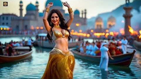 Nathalie Habibi Belly Dancer | Dubai Moonlight Magic | Egyptian AI Cinematic Video #bellydance