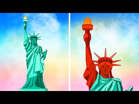 Статуя Свободы не всегда была зеленой