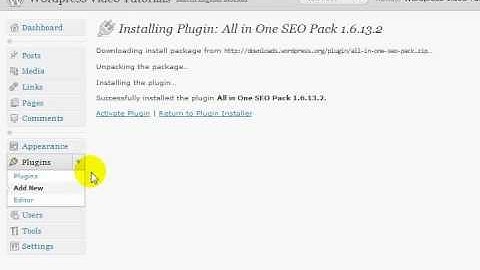 WordPress Video Tutorial 05 - Plugins. How to Install Plugins.
