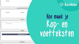 Kop- en voettekst maken voor je scriptie in Word - YouTube Kop- En Voettekst Maken Voor Je Scriptie In Word - Youtube