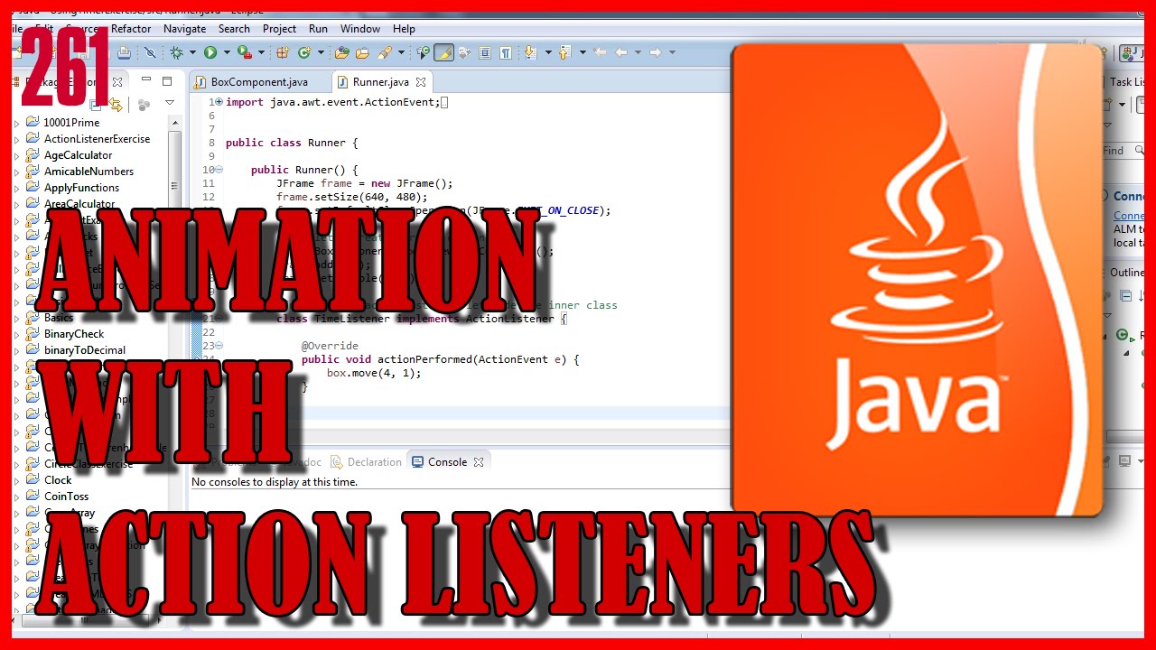 JAVA Animation with Action Listener and timer - YouTube