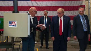 President donald trump traveled to phoenix, arizona on where he toured
a honeywell plant that’s making n95 respirator masks. had said he'd
be willing t...