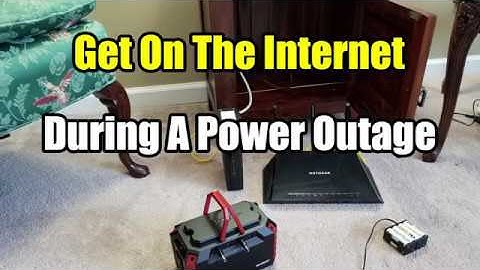 Get On The Internet During A Power Outage