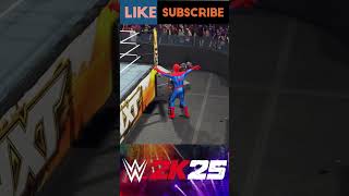 WWE Wrestling Spider-Man Vs Deathstroke Extreme Rules #Smackdown #wwe #wwe2k25 #shorts #game #gaming