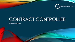Contract Controller - A Brief Overview