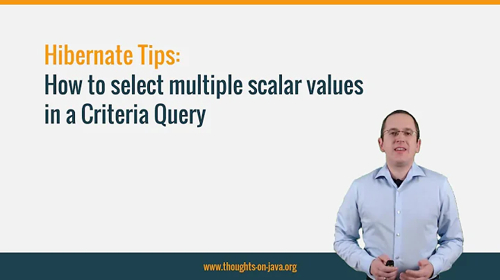 Hibernate Tip: Select multiple scalar values in a CriteriaQuery