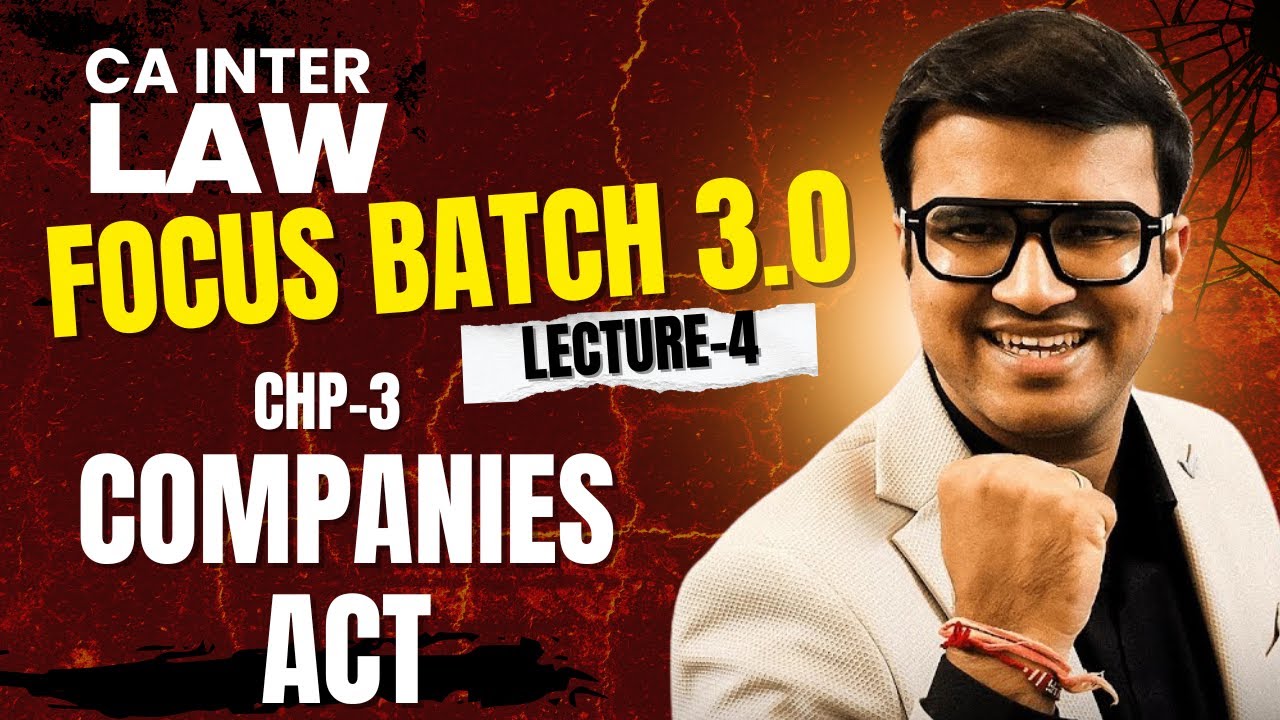CA Inter Law chp 3🔥 Companies Act | L 4 Most Expected Q&A | Indresh Gandhi
